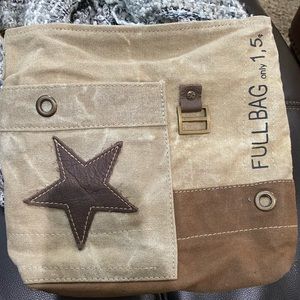 Fun leather accent purse